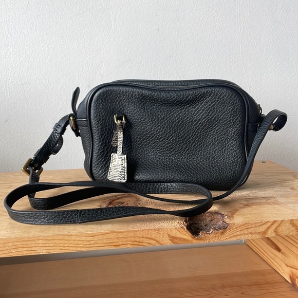 J. Crew Bags J Crew Black Leather Bag Crossbody Purse Top